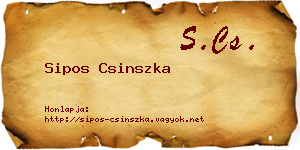 Sipos Csinszka névjegykártya
