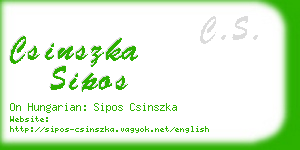 csinszka sipos business card